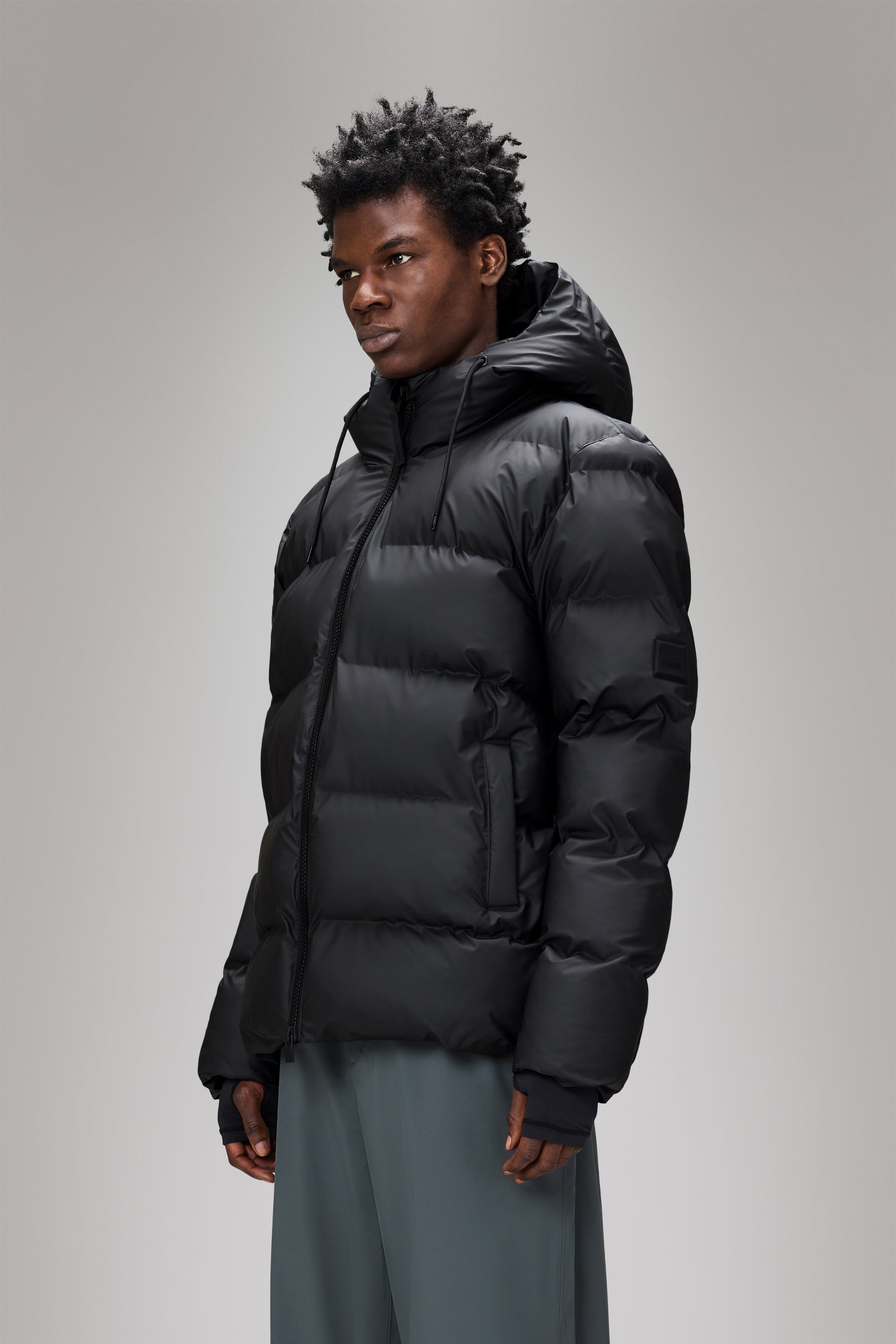 RAINS Alta Puffer Jacket Black Jacket